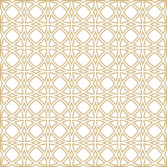 Vector ornamental seamless pattern. Gold background and wallpaper in Arabic style. Vector illustration for your design. 