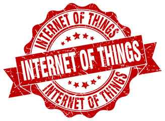 Obraz premium internet of things stamp. sign. seal