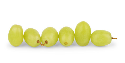 White grapes on a white background