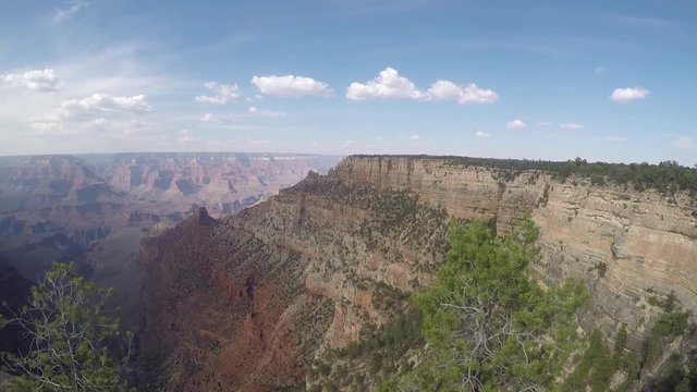 Grand Canyon panorama during hiking there admiring picturesque view