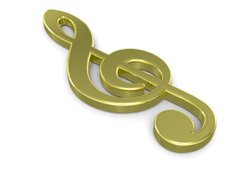 Obraz premium Treble Clef - 3D