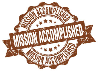 Obraz premium mission accomplished stamp. sign. seal