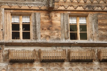 details of wood cottage