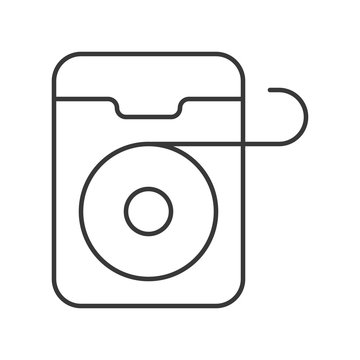 recommend clip art: Dental floss simple outline icon