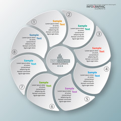 Fototapeta premium Abstract 3D Paper Infographics