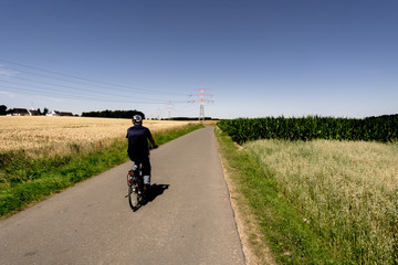mit dem Fahrrad unterwegs