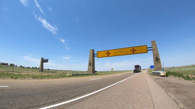 "Welcome to New Mexico" Sign Time Lapse