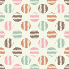 Polka dot seamless pattern. Geometric background. The colorful balls. Тextile rapport.