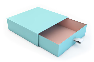 isolated box mockup 3d rendering
