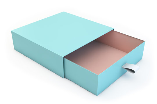 isolated box mockup 3d rendering