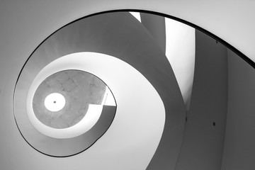 Modern spiral staircase.
