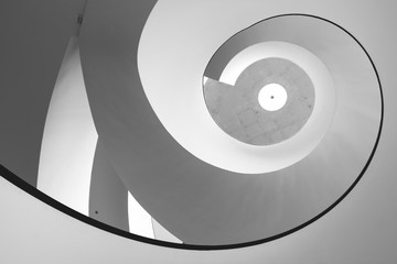 Modern spiral staircase.
