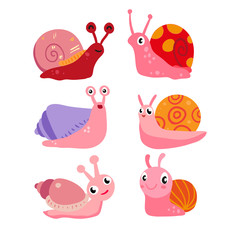 snail vector collection design