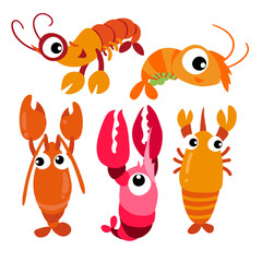 lobster vector collection design