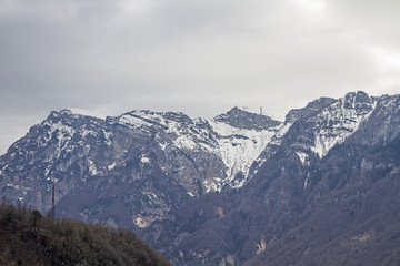 Monte Carega vom  Valle di Ronchi Tal aus gesehen