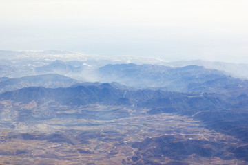 Fototapeta na wymiar Aerial view of Sierra Nevada in Spain