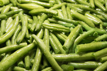 bright green asparagus on a frying pan