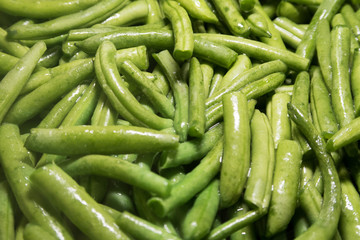 bright green asparagus on a frying pan