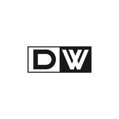 Initial Letter DW Logo Template Design