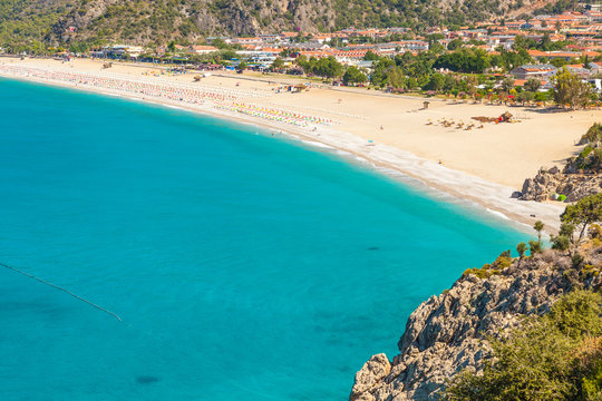 Panoramic view Belcekiz Beach. Oludeniz, Blue Lagoon Fethiye