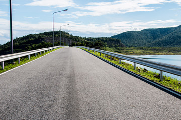 road in Maeguang dam chiangmai  Thailand