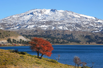 Volcan Copahue uvicado en la provincia de Neuquen, Argentina.