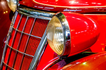 part of a vintage car