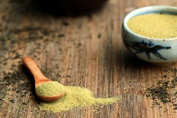 Matcha green tea powder