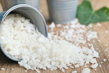 Pile of white salt