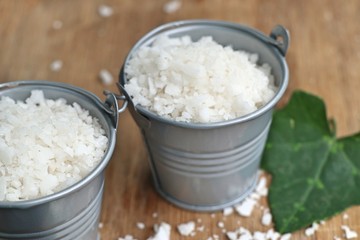Pile of white salt