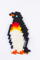 Penguin perler beads.