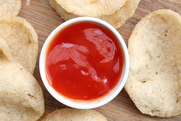 Thai crispy rice cracker