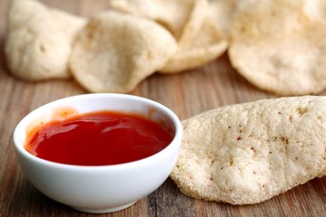 Thai crispy rice cracker