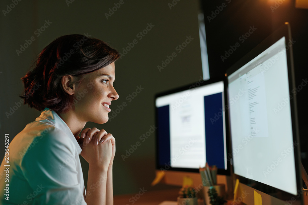 Poster Innovation Technology. Programmer Creating Website