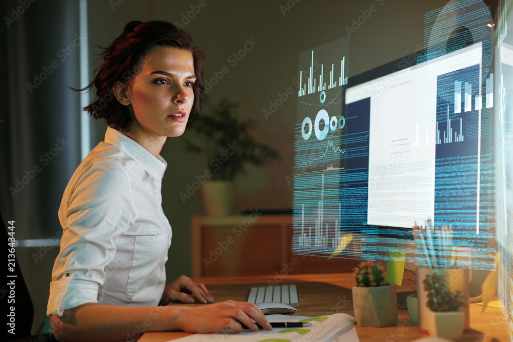 Poster Innovation Technology. Programmer Creating Website