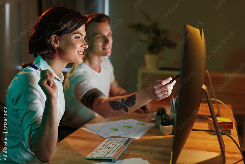 Poster Programmers Writing Software For Website On Computer