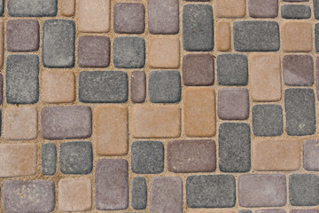 Obraz premium multi-colored tiles paving. top view.