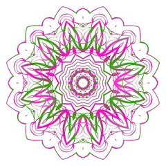 Creative floral mandala, decorative ornament. design for print fabric, tatto. vector.