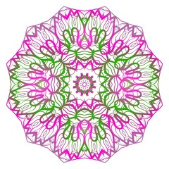 Decorative round ornament. Anti-stress therapy pattern. Vector illustration for design.