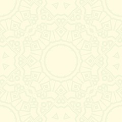 creative geometric ornament on color background. Seamless vector illustration. For interior design, wallpaper.