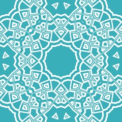 creative geometric ornament on color background. Seamless vector illustration. For interior design, wallpaper