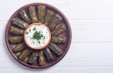Dolma from grape of vines