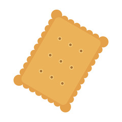Tasty biscuit, flat style vector illustration.