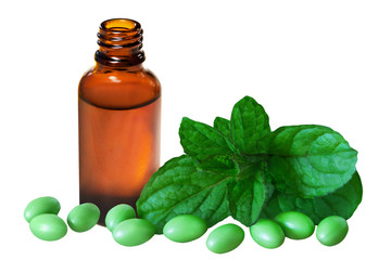 Peppermint oil  and  pills  -  Medicine