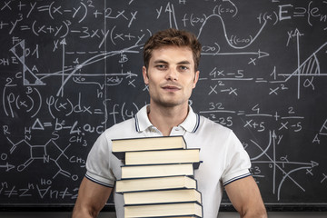 man with books