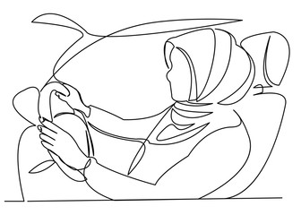 muslim woman driving a car05