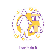 Obesity concept icon