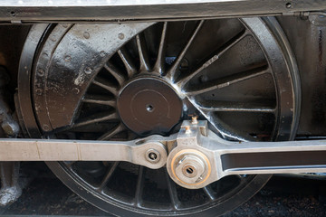 Old steam train locomotive weel