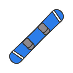 Snowboard color icon