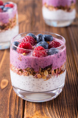 Chia yogurt with granola